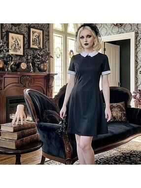 Women's Black and Grey Dress